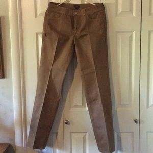 NYDJ tan straight leg jeans